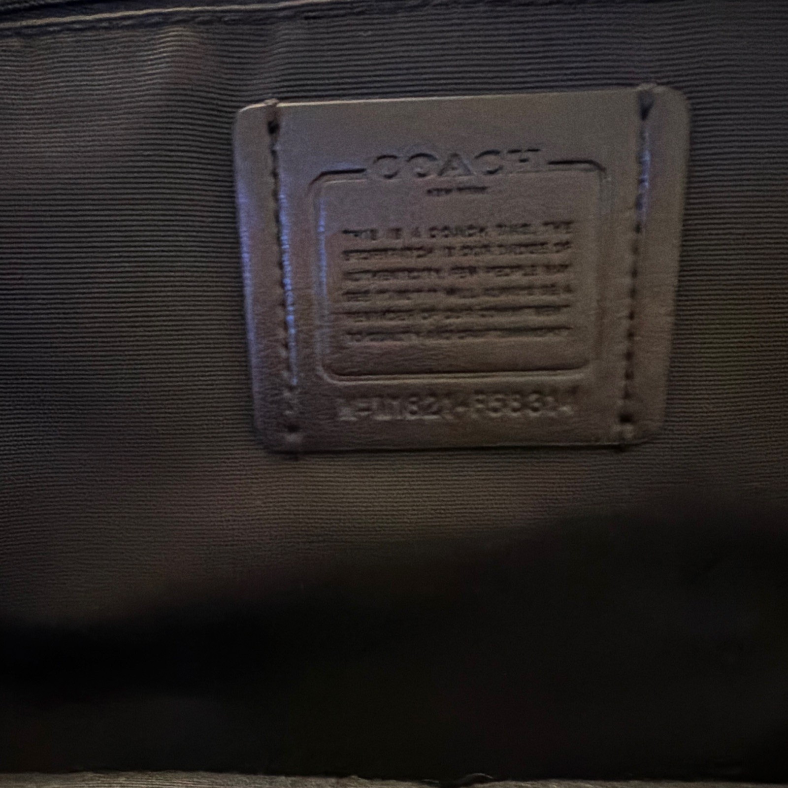 Coach Black Signature Logo Backpack Gold Hardware Front Zip Pocket Outer Pockets