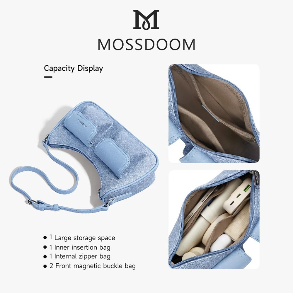 MOSSDOOM Liora PU Leather Hobo Shoulder Bag Mini Pocket Women’s Handbag