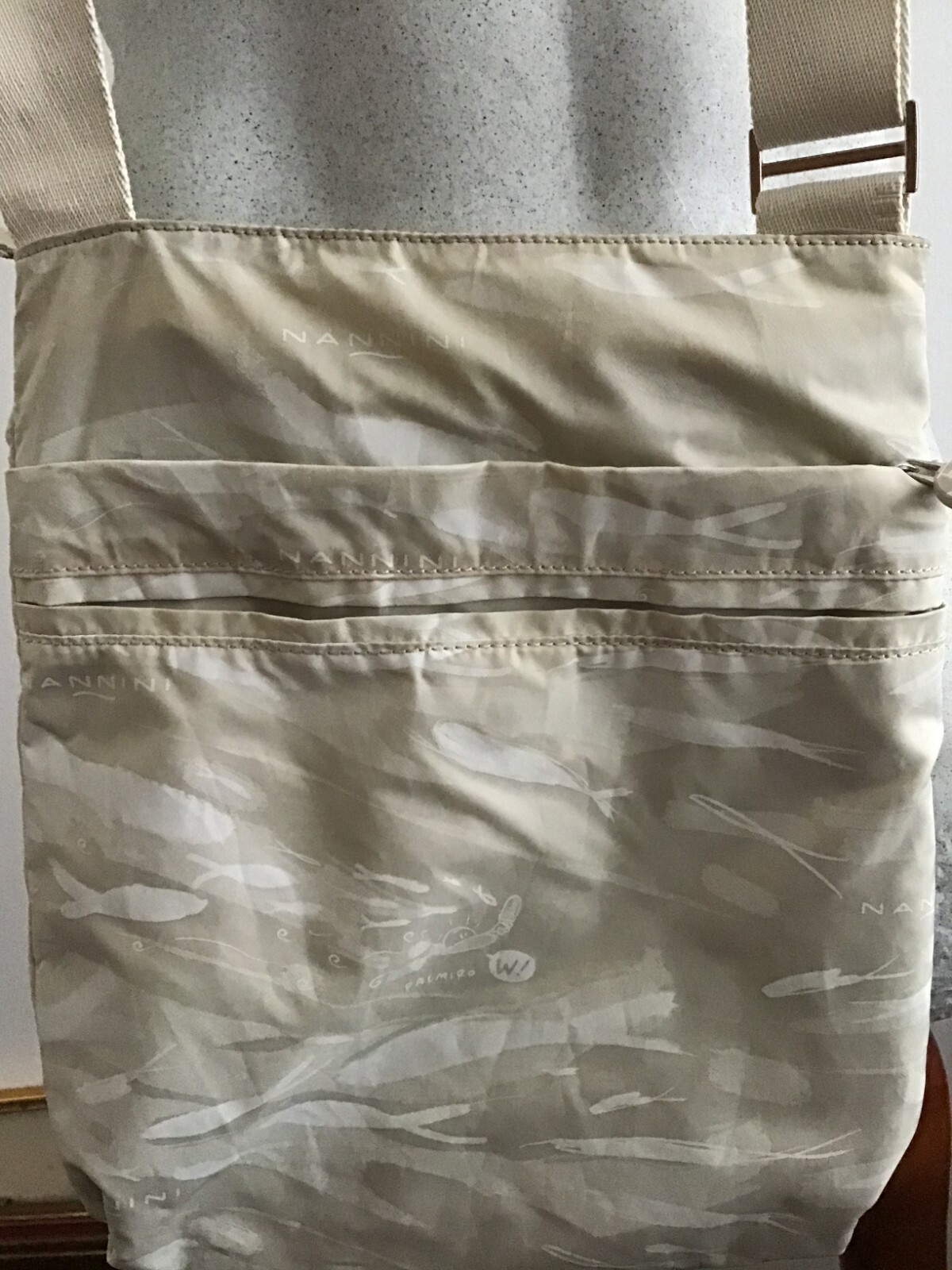 NANNINI PALMIRO shoulder bag document holder objects beige measures 27×34
