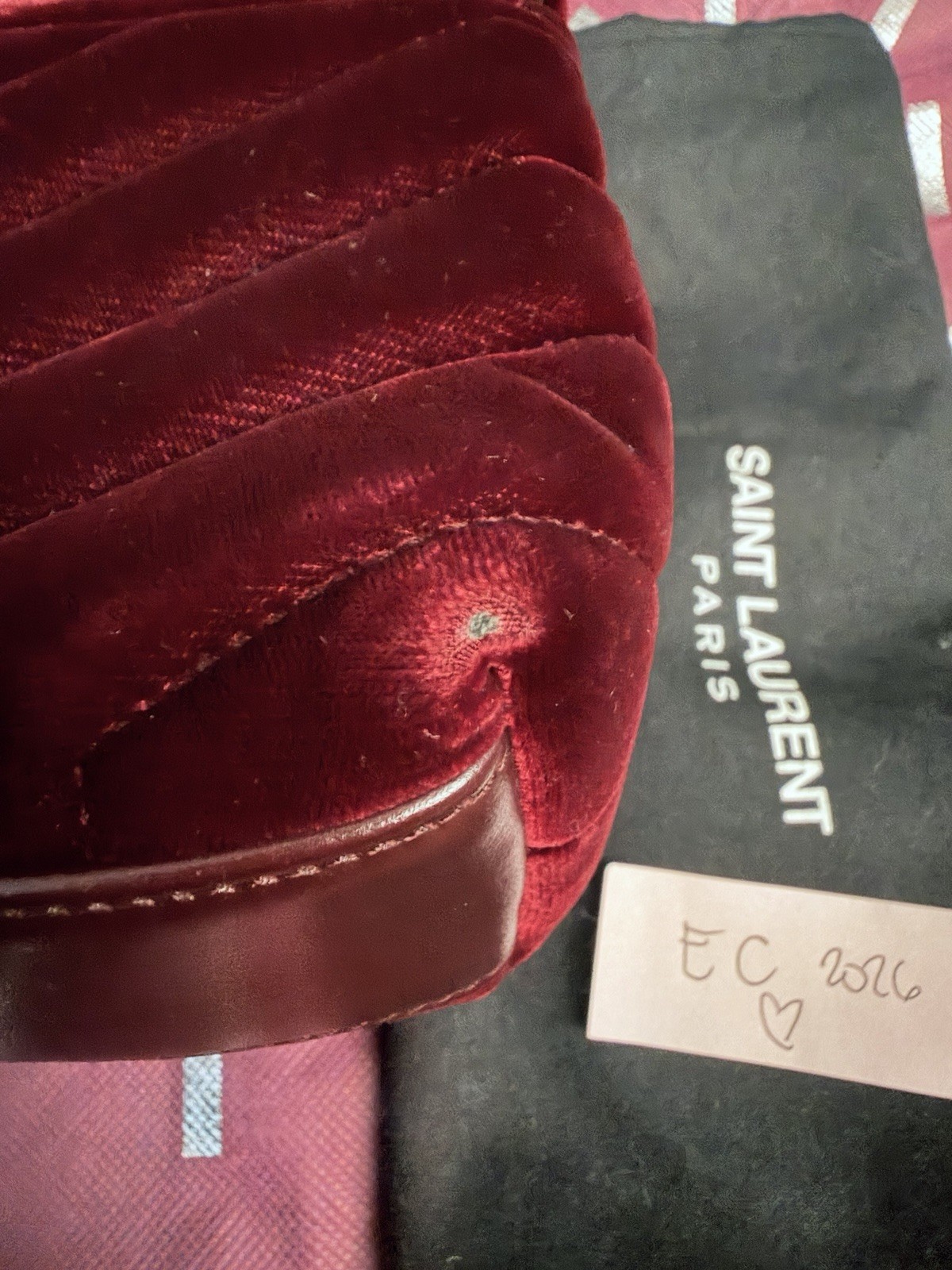 Saint Laurent LouLou Velvet w/ Strap & Dust Bag