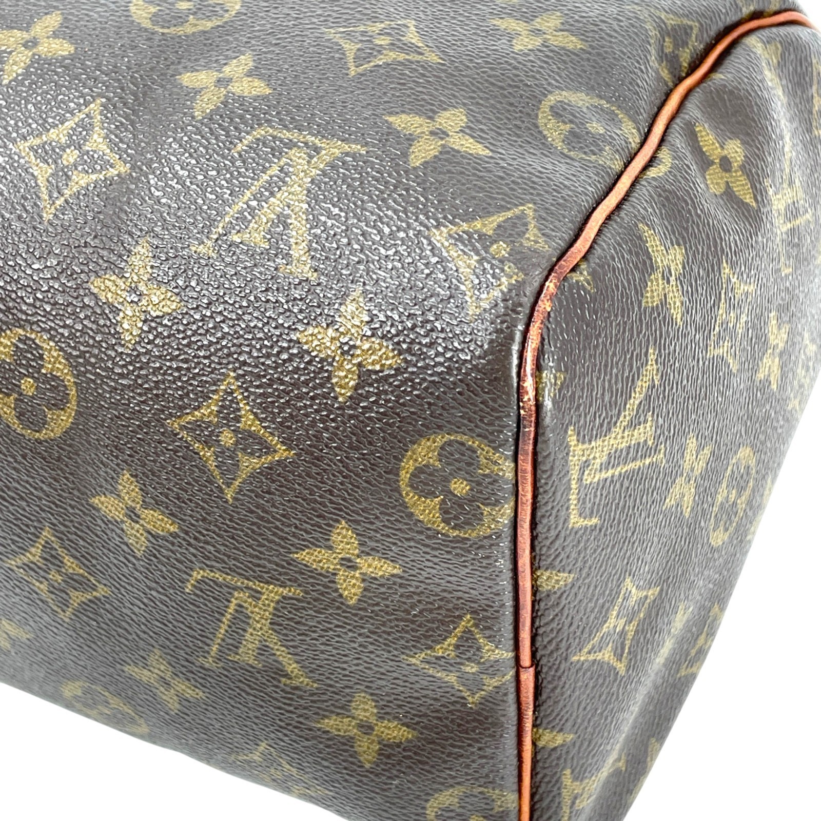 Auth LOUIS VUITTON Speedy 25 Monogram Canvas Brown Top Handle Boston Bag M41528