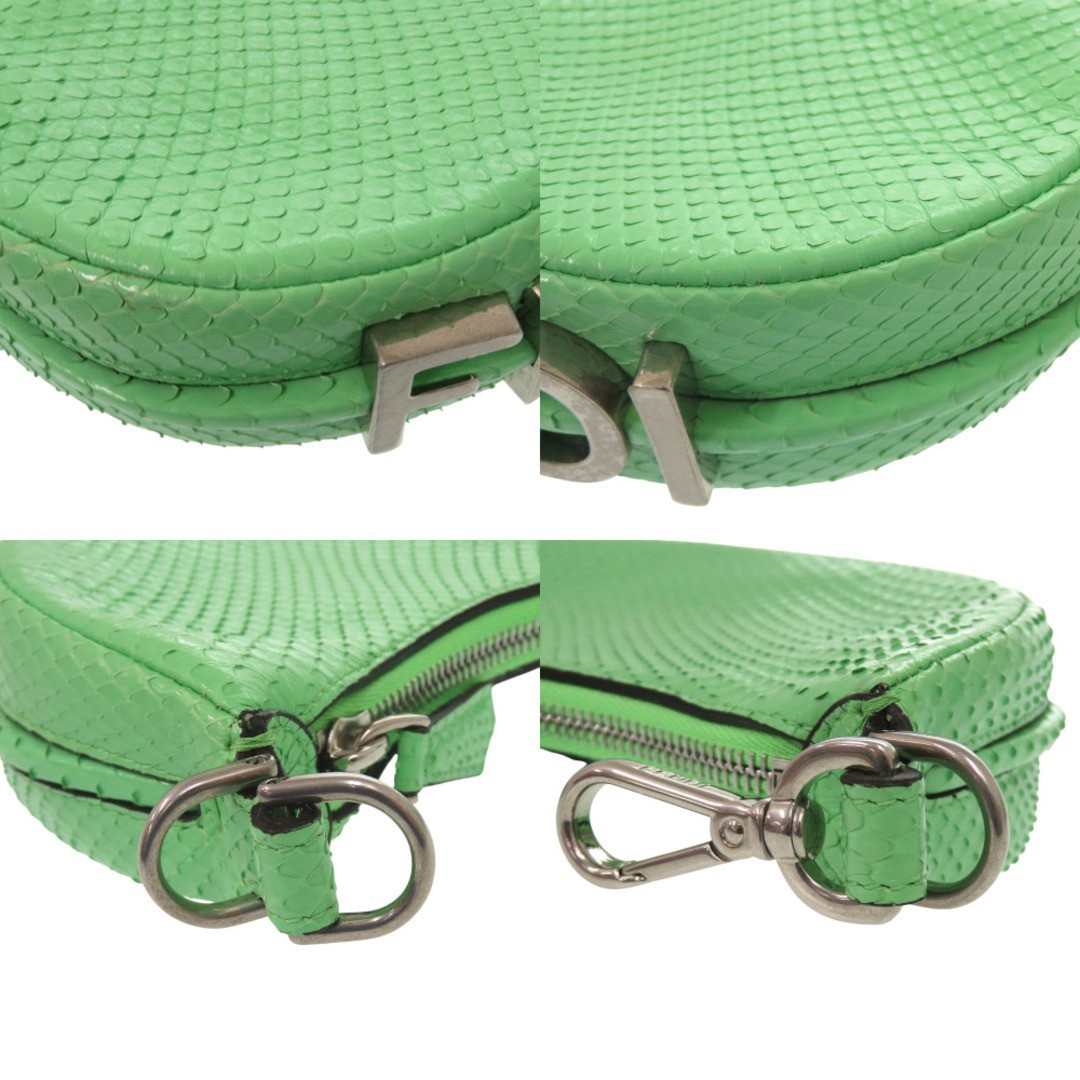 FENDI Nano Fendigraphy Green 7AS089 Mini Hobo Bag with Dust Bag from Japan Used