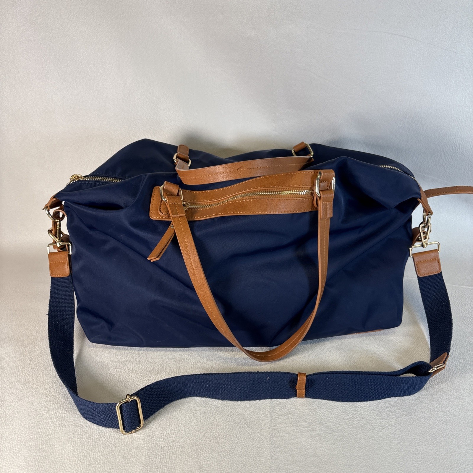 Miztique Expandable Travel Or Tote / Shoulder Bag Blue -See Photo Of Buckle Loop