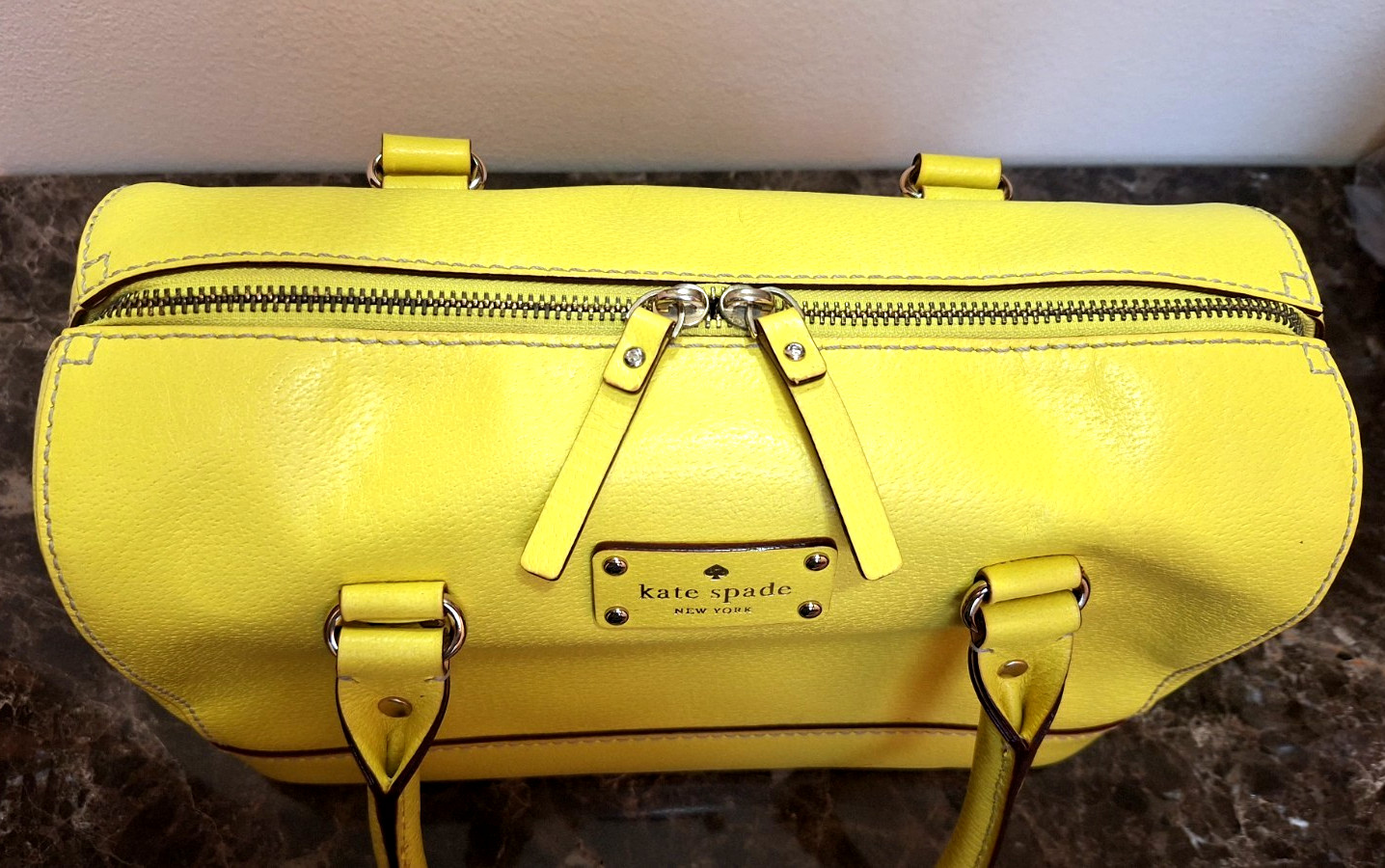 Kate Spade Sunshine Yellow Satchel Shoulder Top Handle Doctor Style Handbag