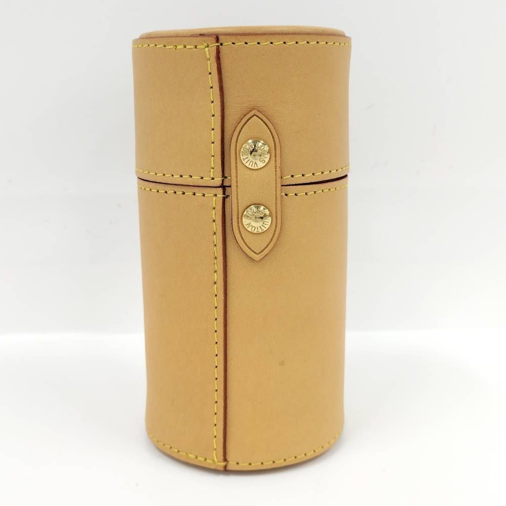 Louis Vuitton Travel Bottle Perfume Fragrance Case 100ml Leather Beige LS0146