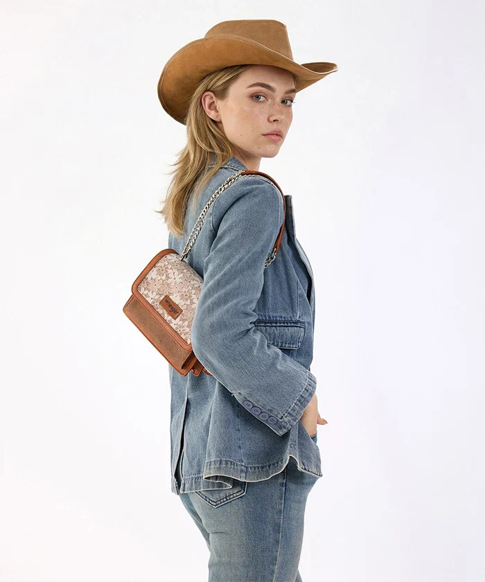 Wrangler Vintage Petal Floral Chain Shoulder Bag
