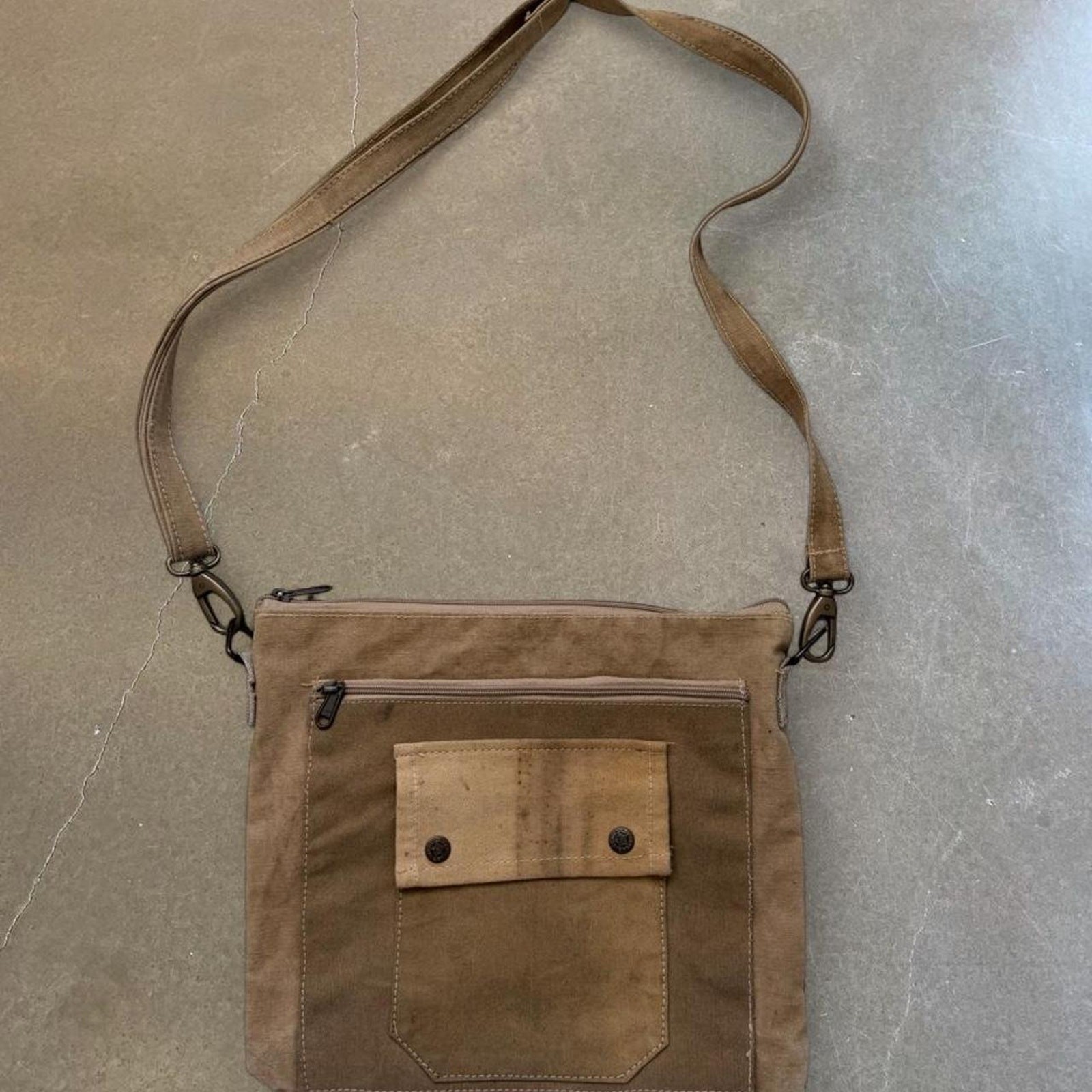 Vintage addiction recycled canvas crossbody
