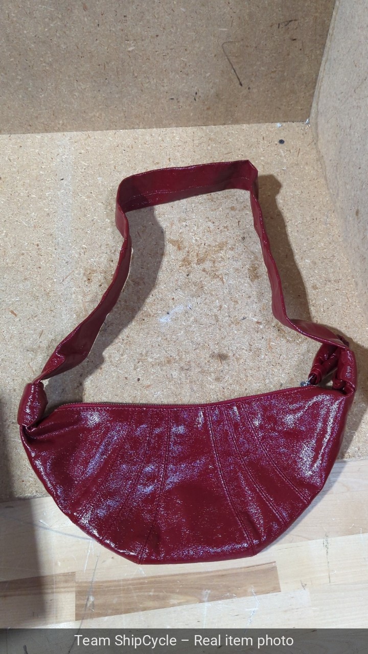 without tags Lemaire Burgundy Leather Croissant Bag G2U