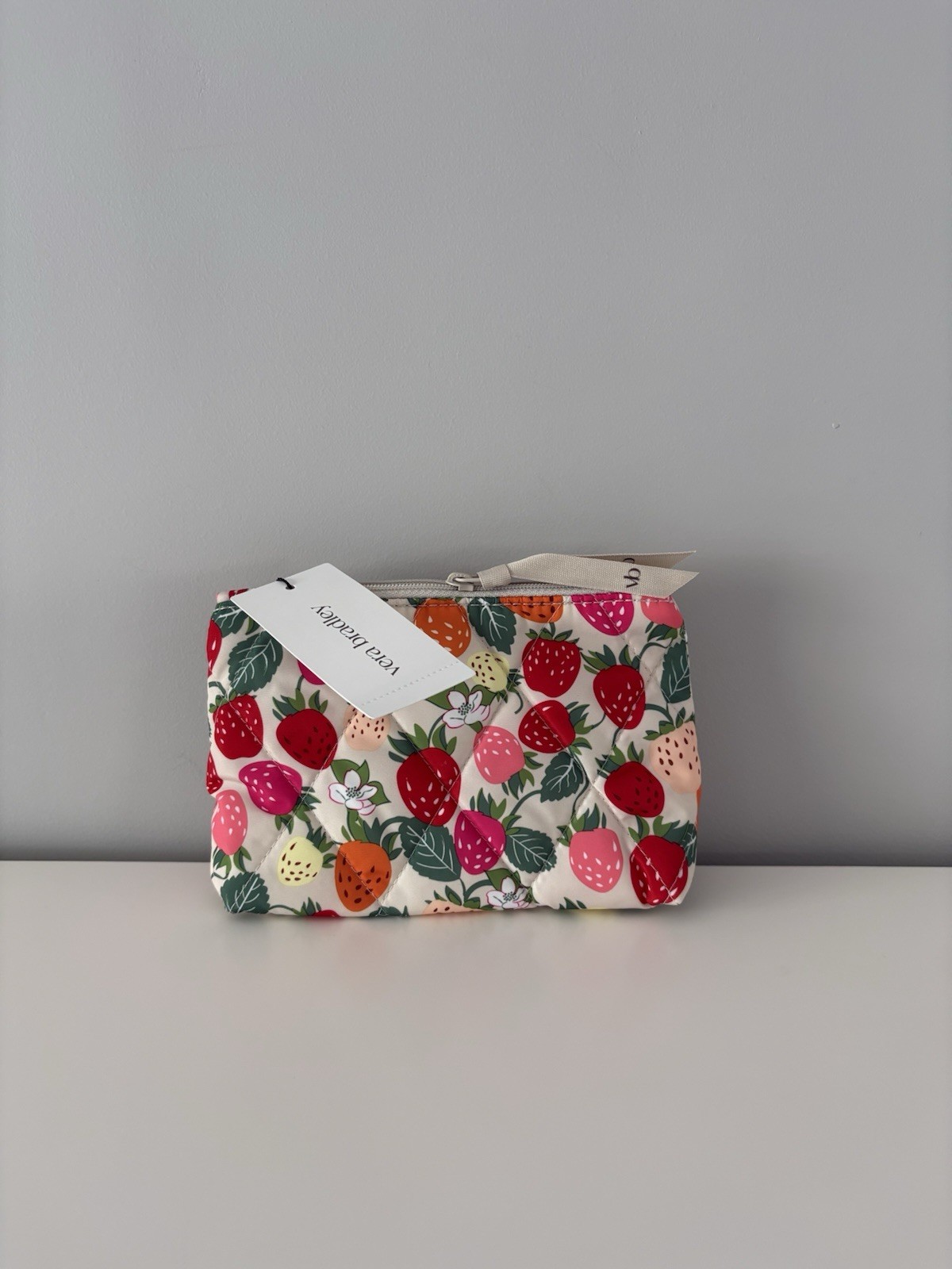 Vera Bradley Essential Small Pouch in Ultralight BUSHELS OF BERRIES PUMICE STONE