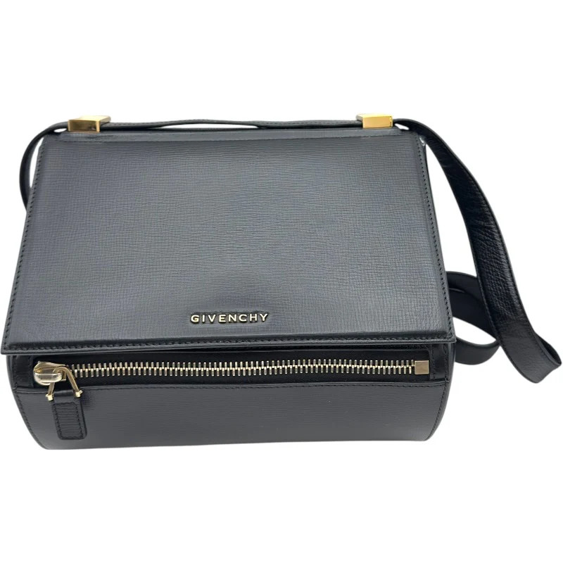 GIVENCHY Pandora Box Shoulder Bag Black Leather Shoulder Bag #OKB4434