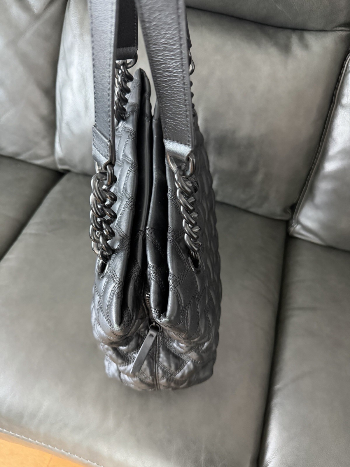 KURT GEIGER LONDON KENSINGTON DRENCH TOTE BAG Gunmetal