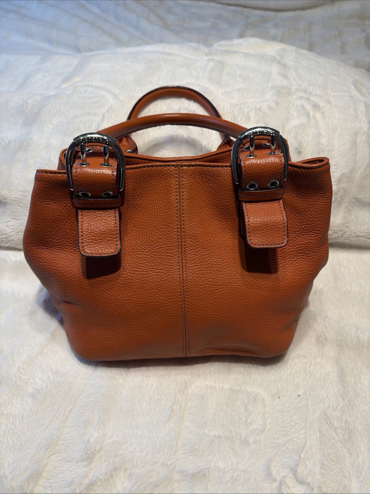 Handbag Burnt Brown Silver Hardware