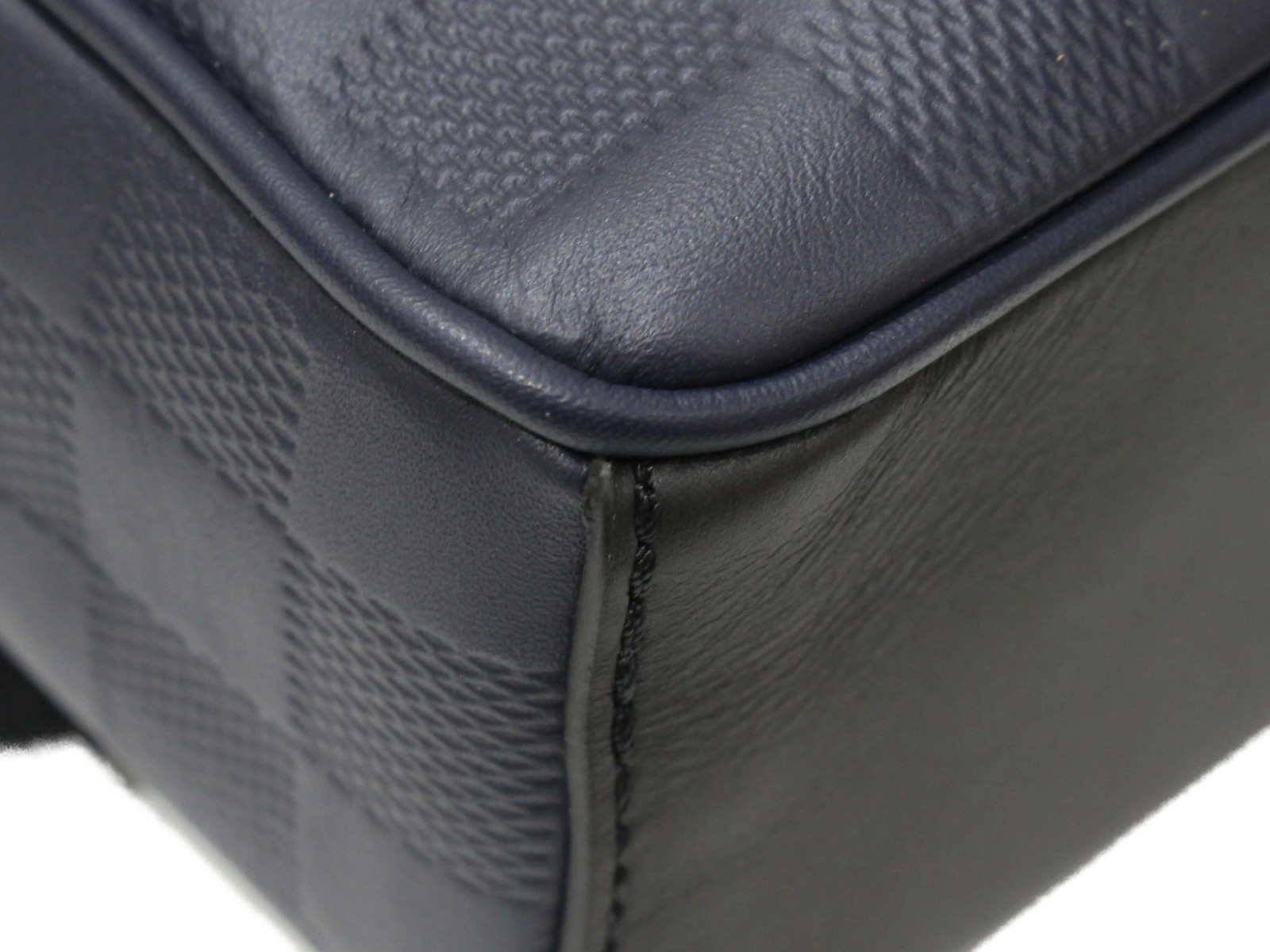 LOUIS VUITTON District Astral Navy Blue Shoulder Bag Damier Infini Black LV