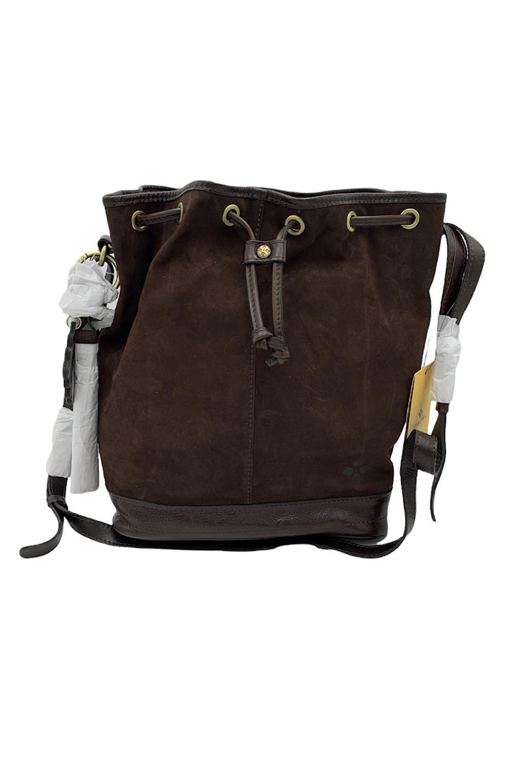 Patricia Nash Melrose Drawstring with Floret Key Fob Chocolate