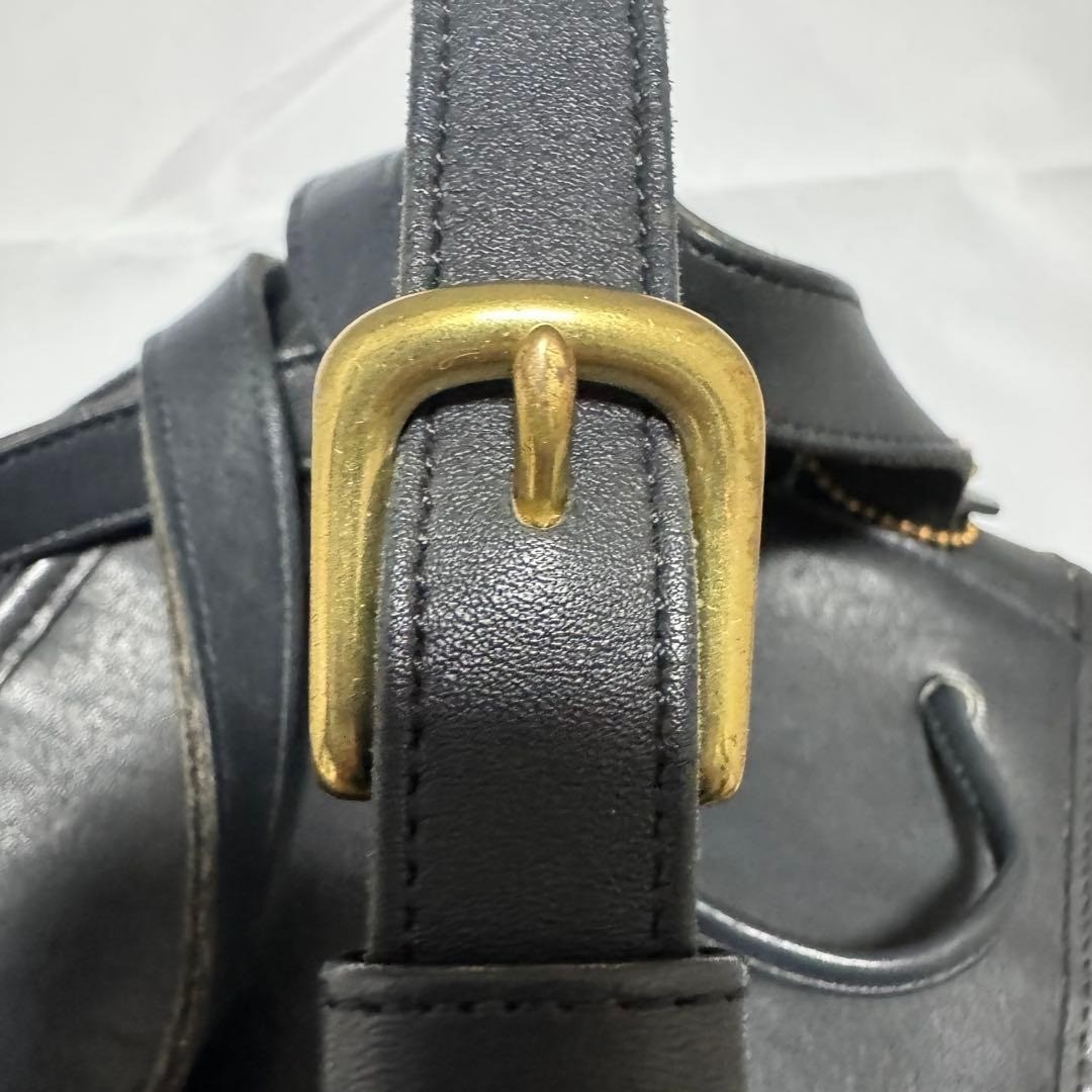 Vintage Old Coach 9960 Black Leather Bag Backpack Womens Handbag VTG Made in USA