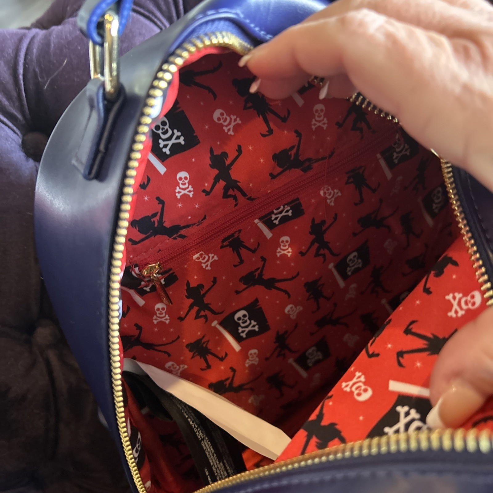 Used once at Disney. Peter Pan Disney Loungefly Backpack larger then normal size