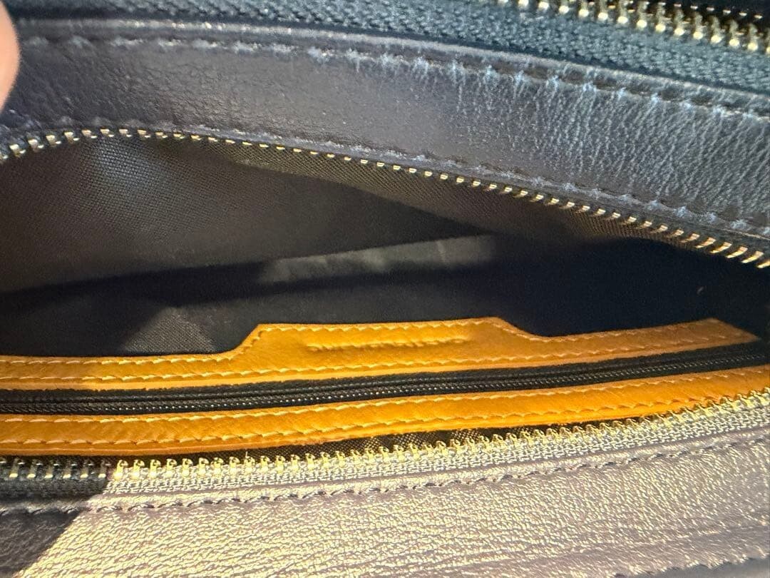 CASTELBAJAC Second Bag Leather Navy Authentic From Japan