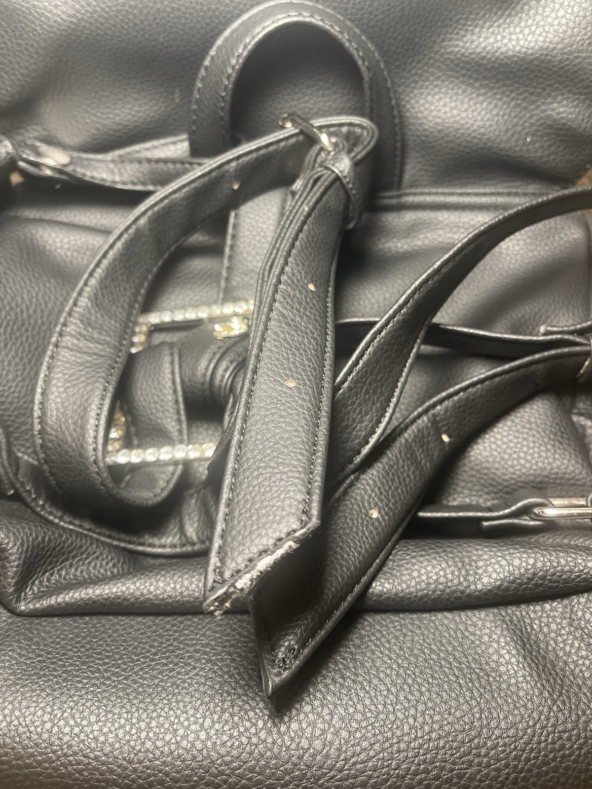 Kenneth Cole Reaction Black Rhinestone Envelope-Front Backpack & Cardholder Set