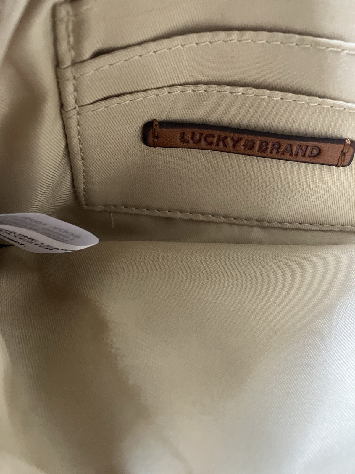 Lucky Brand Brown Leather Crossbody Bag 8 X 5 Inches Adjustable Strap