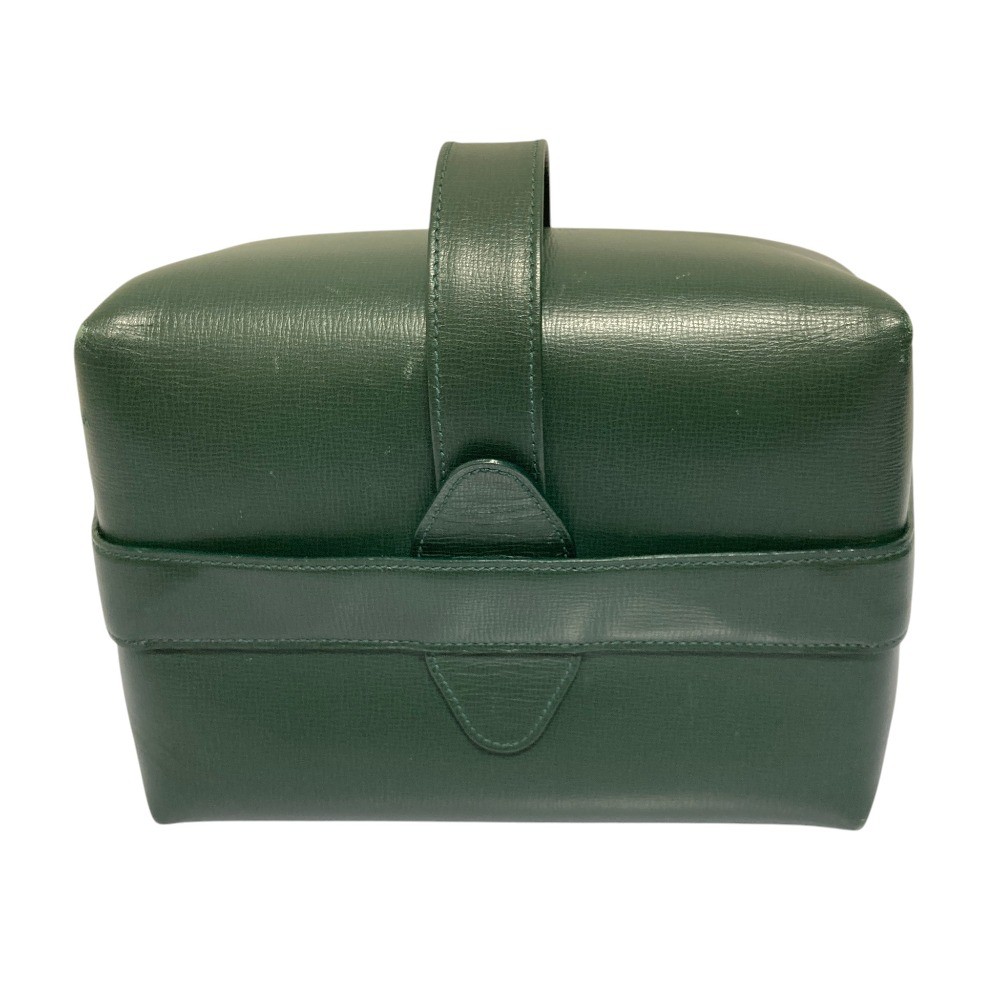Valextra Trick Track Leather Handbag, Green Women USED