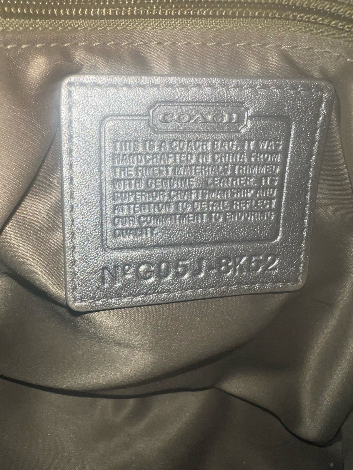 Coach Soho Pleated Signature Tote F13732 Metallic Jacquard Y2K Vintage
