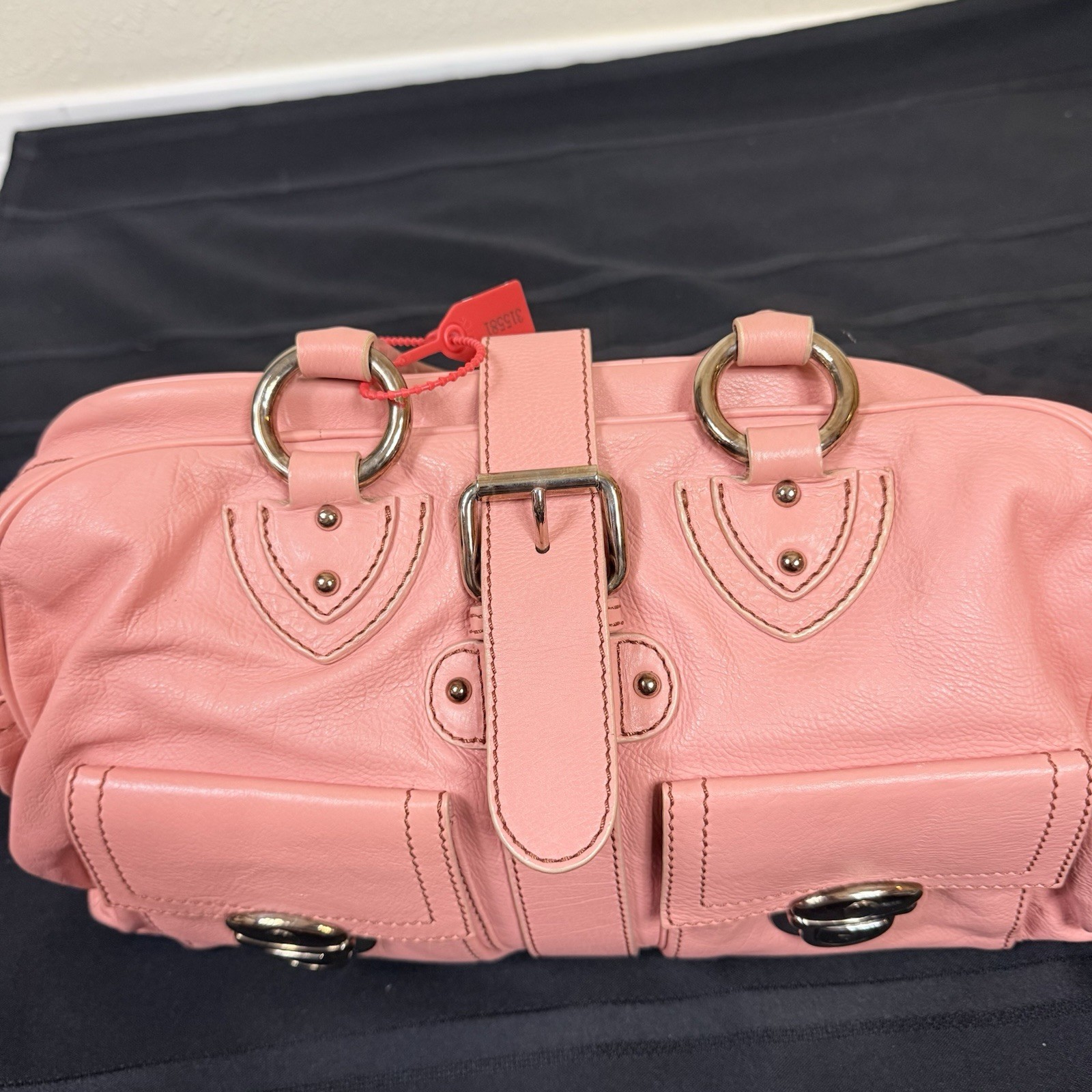 Marc Jacobs Venetia Satchel Bag Calf Leather Petunia Quartz Rose Pink Italy Made