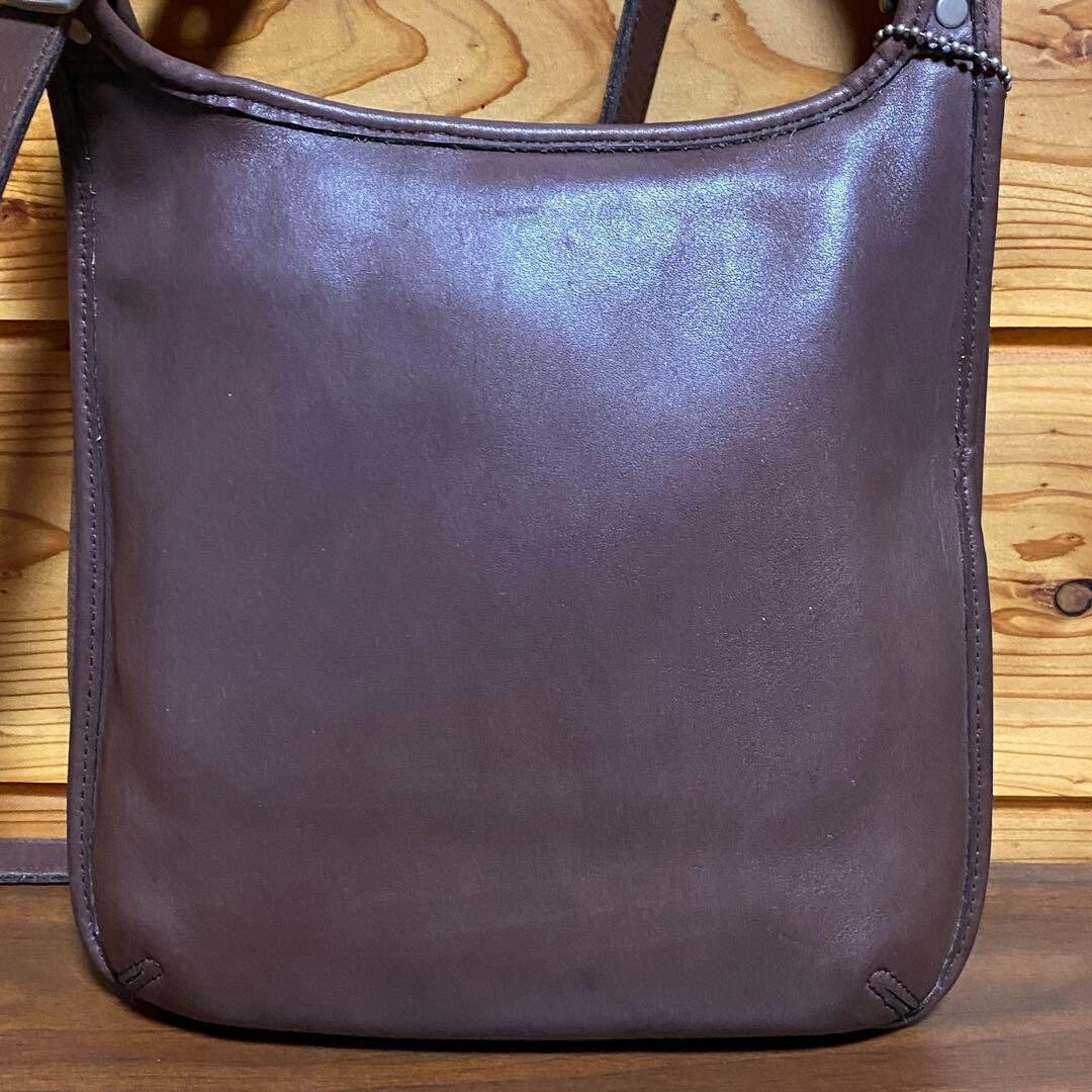 COACH Coach Leather Brown Crossbody Shoulder Bag 9135 Auth