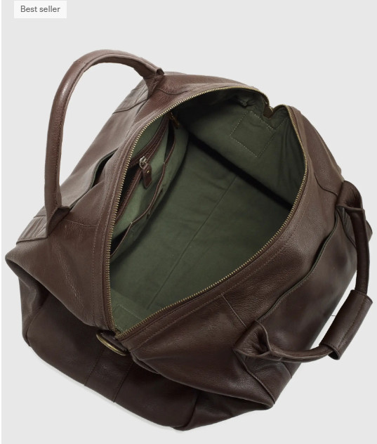 NWT QUINCE NAPPA LEATHER DUFFLE TRAVEL DUFFEL BAG TRAVEL CARRYON MSRP $208