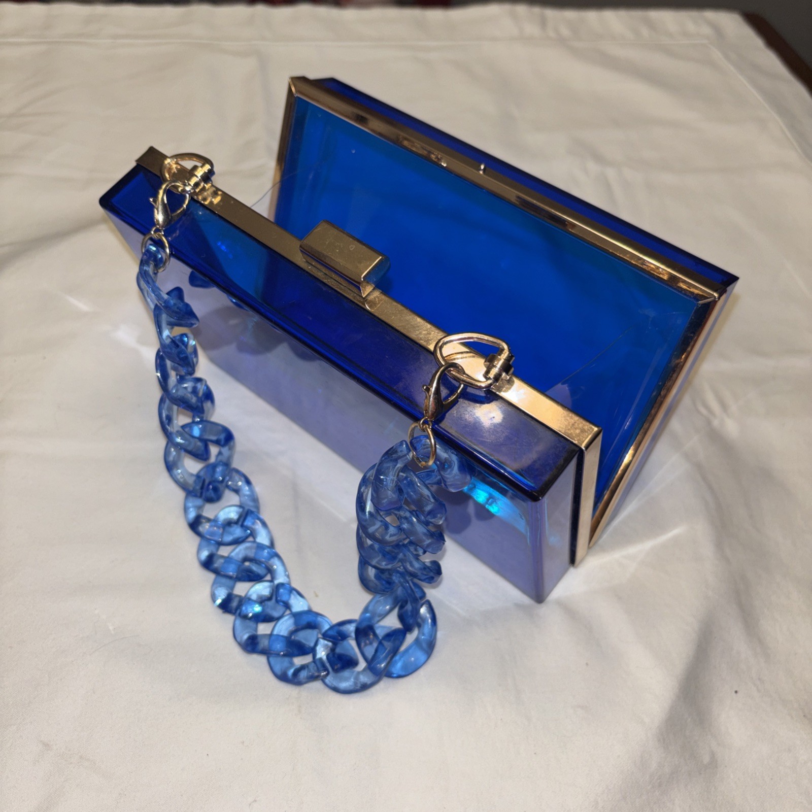 BLUE Acrylic Clutch for Women