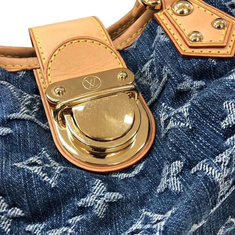 LOUIS VUITTON Plume Blue Denim Handbag M95020 #OKB1823