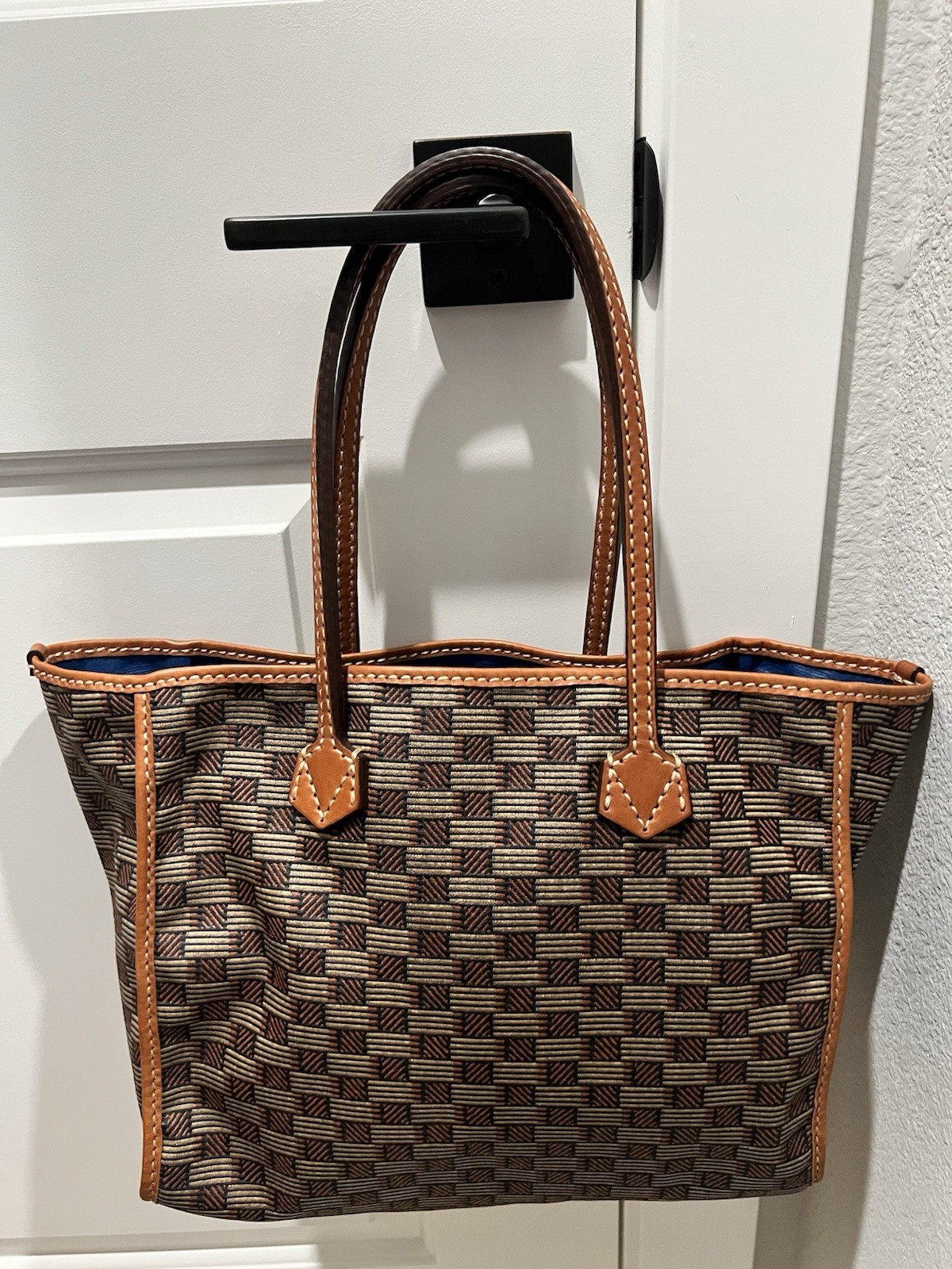 MOREAU PARIS Tote Bag Celestin Jacquard Leather Brown Women’s Unisex w/Dust Bag