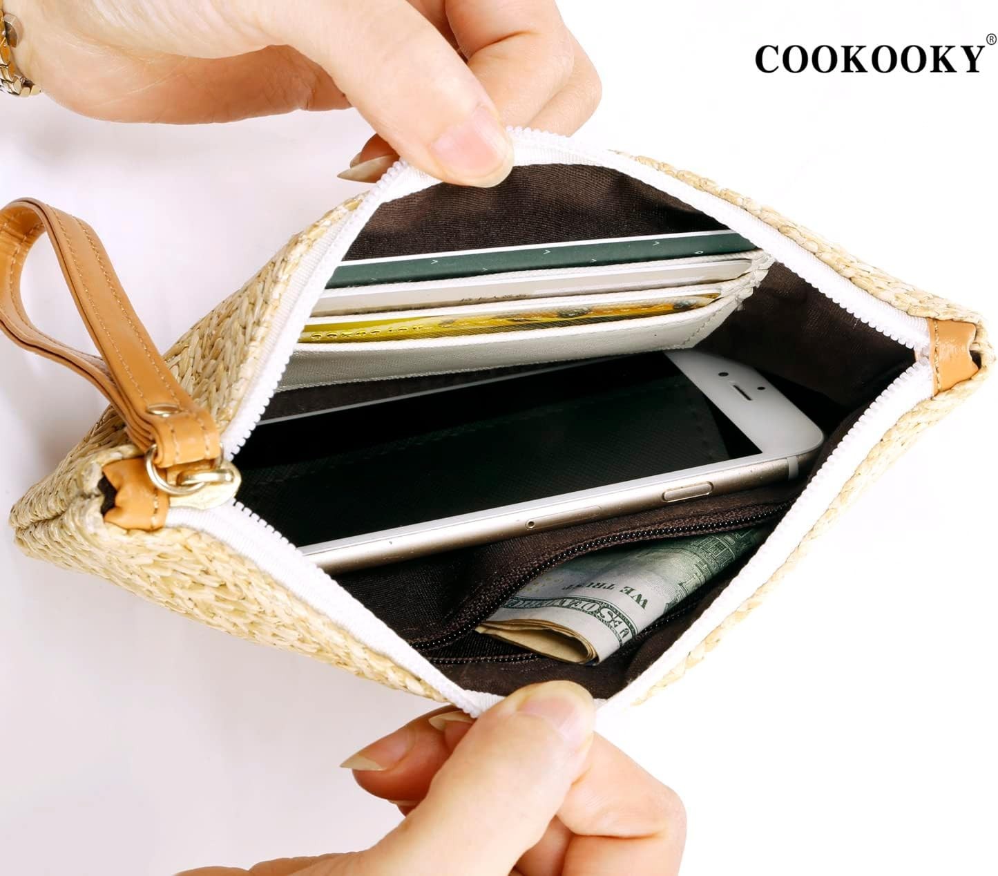 Elegant Women’s Straw Wristlet Clutch – Chic Boho Style for Any Occasion