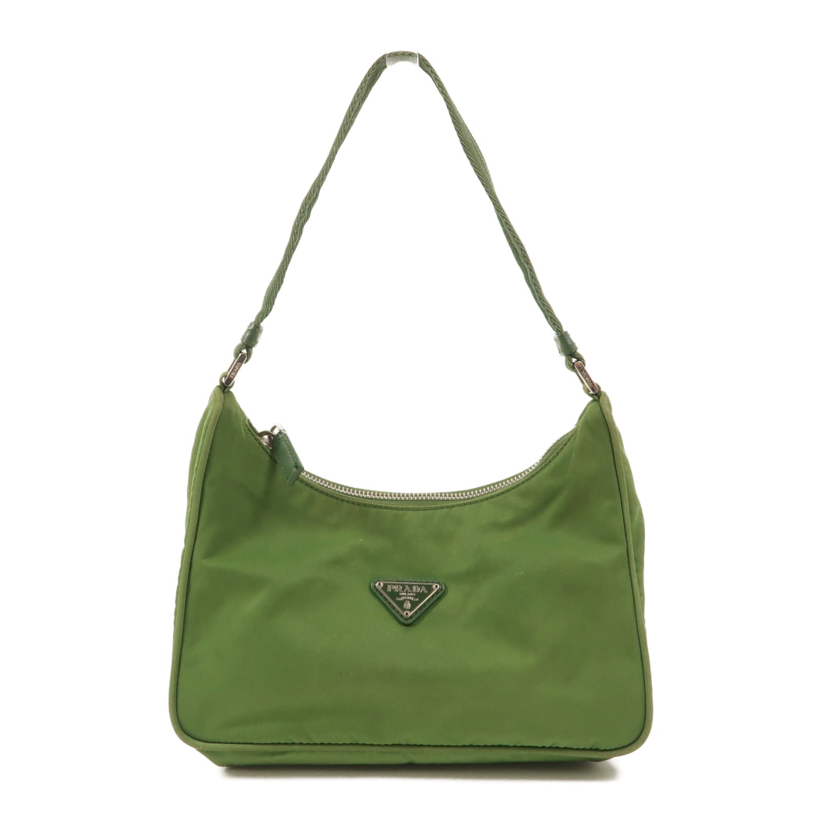 PRADA SHW Mini Re-Edition 2005 Hand Bag Nylon Green