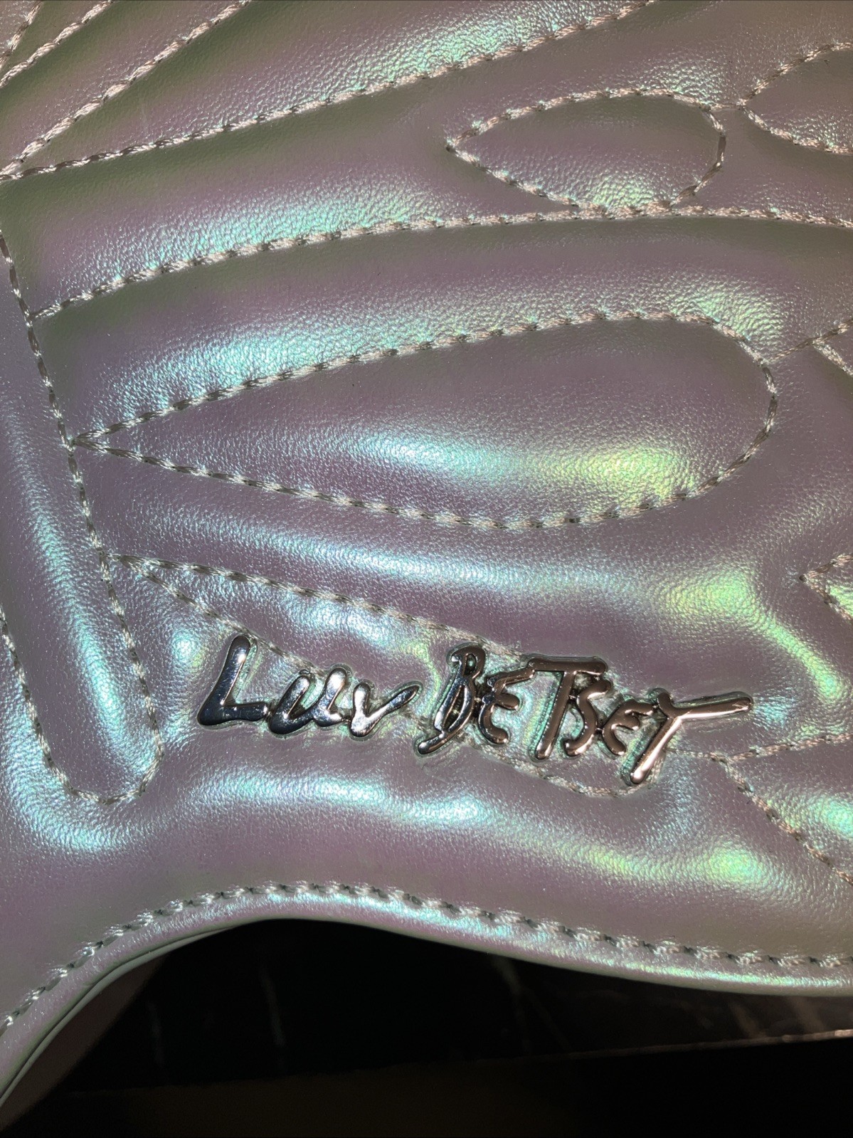 Luv Betsy Purse, Butterfly, Silver, 10 x 8 in, New