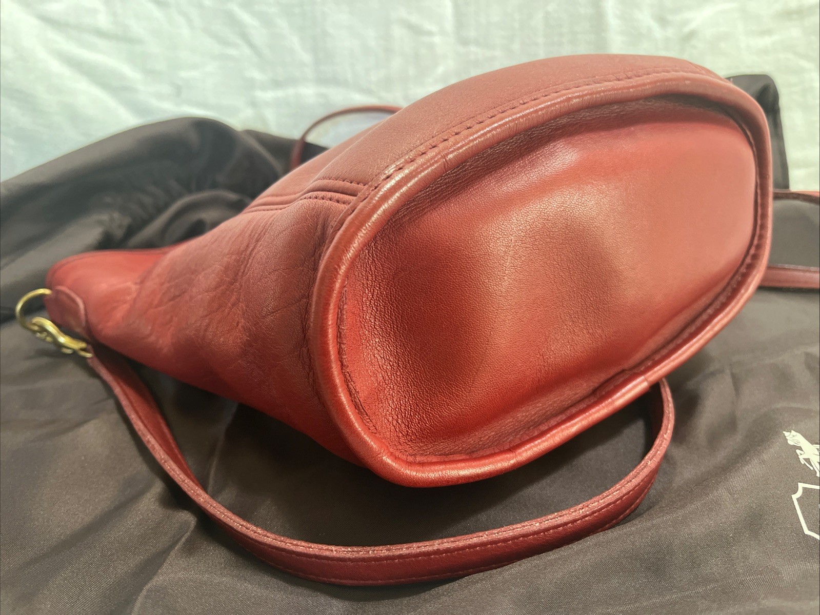 Coach 9993 Vintage 90’s Maroon Red Mini Shopper Leather Top Handle Tote EVC