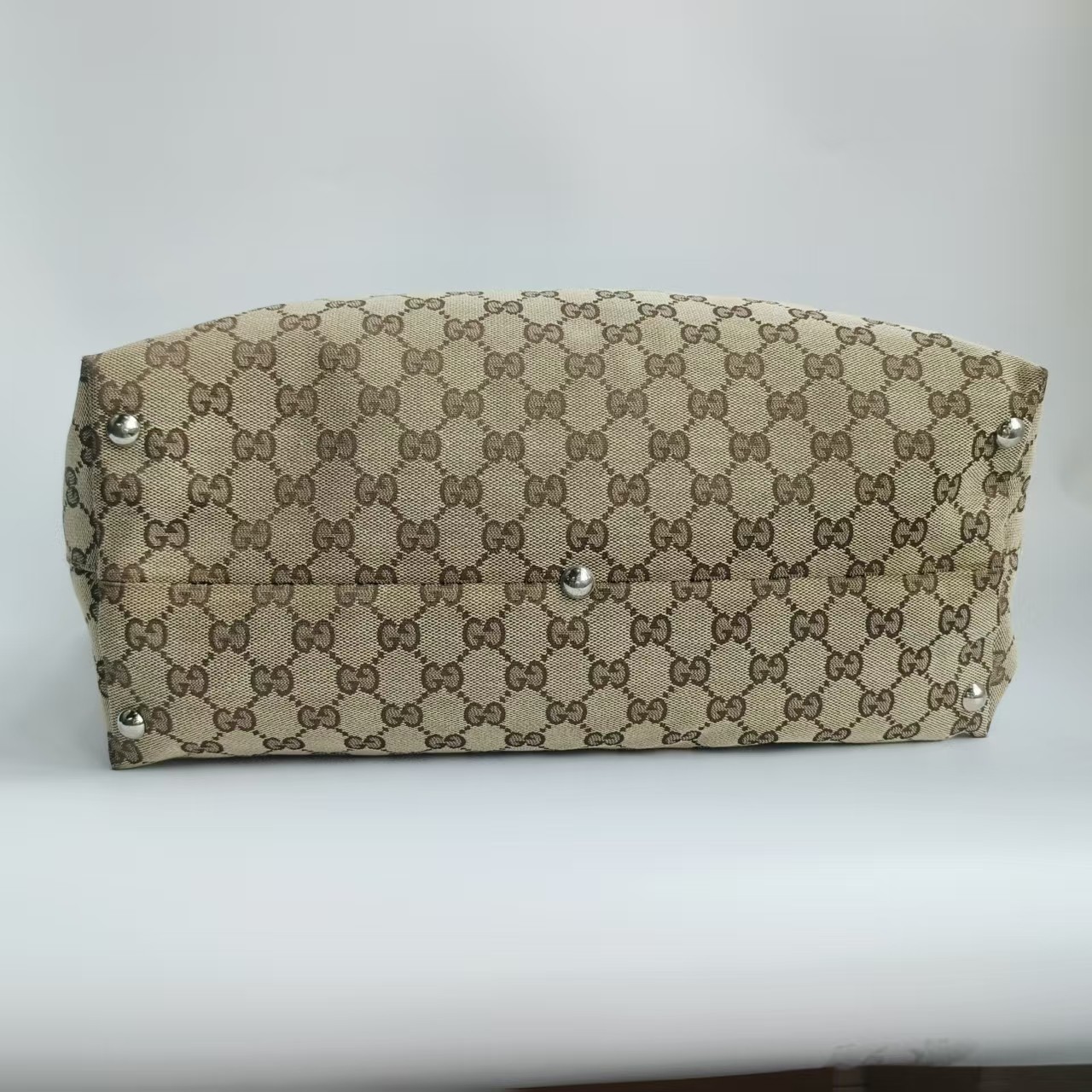 Vintage Gucci GG Canvas Tote Bag (Horsebit Charm Style)