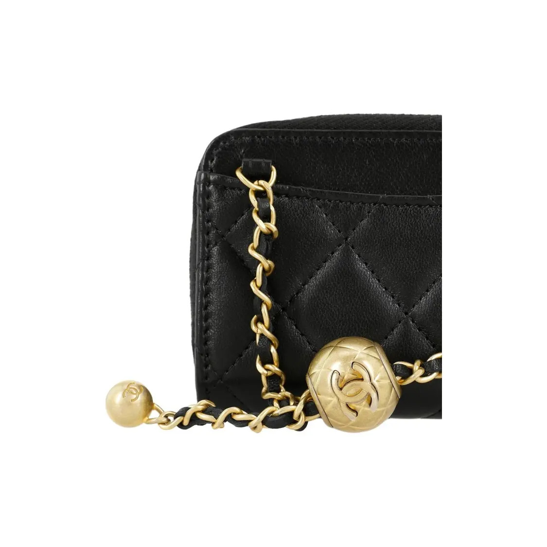 CHANEL Little Golden Ball Card Bag Zero Wallet Mini Women’s 4.3x3x0.7 in