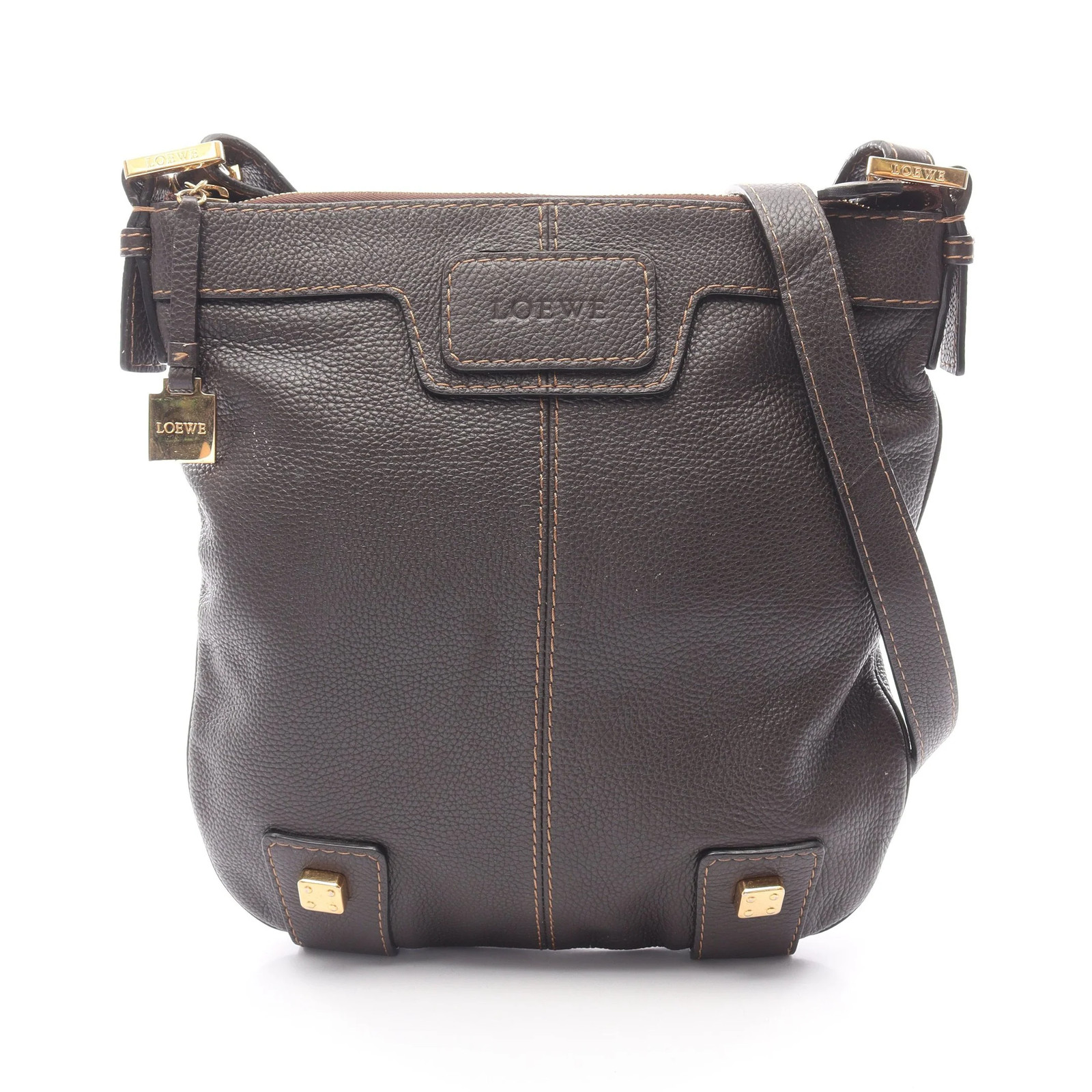 Loewe Shoulder Bag Brown Leather #RCB1981