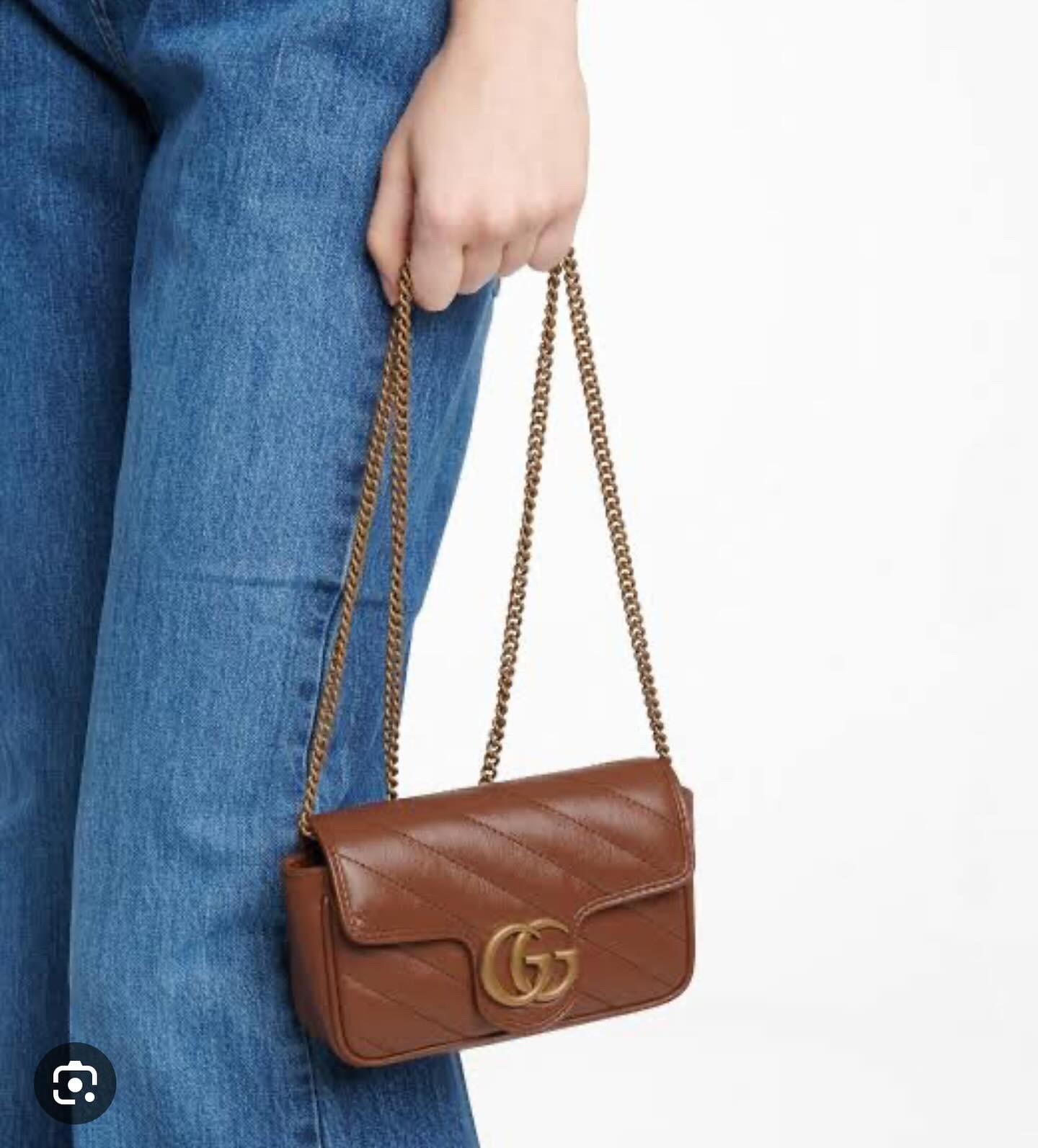 Gucci GG Marmont Matelasse Crossbody Mini Brown/Tan Leather/Suede