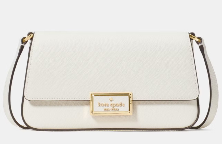 Kate Spade Reegan Mini Flap Crossbody Bag Meringue White Purse KM532 NWT $279