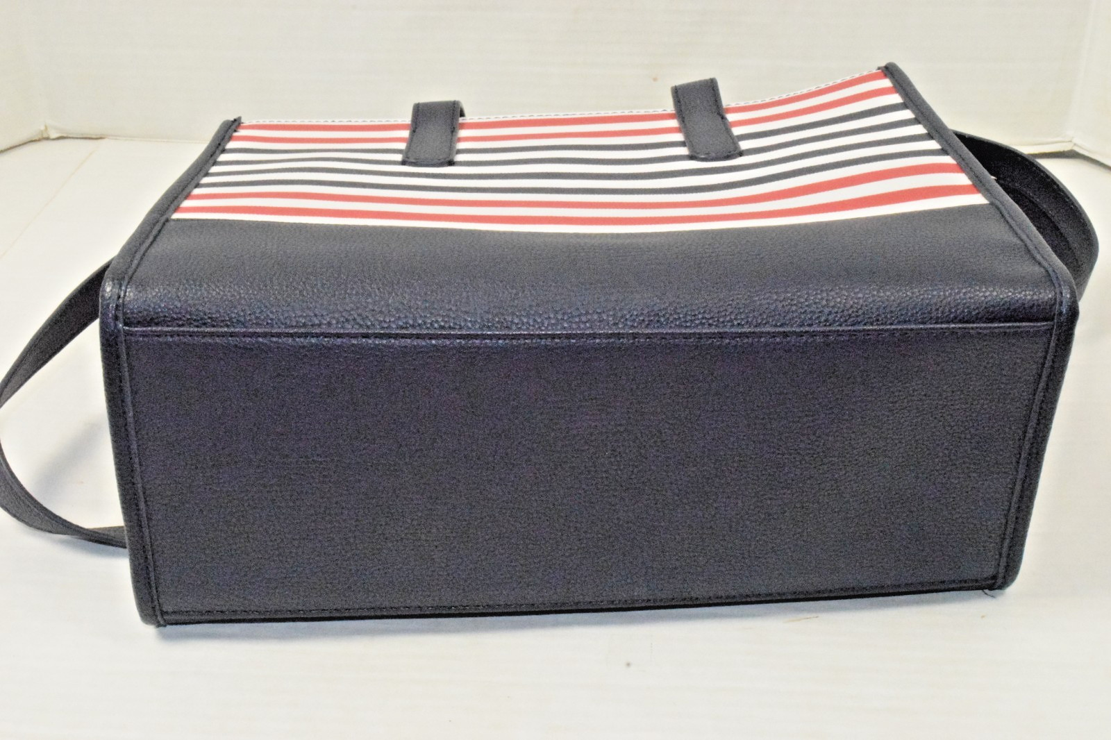 Tommy Hilfiger Tote Bag Red White Blue Striped 10 X 12 Inches NWT