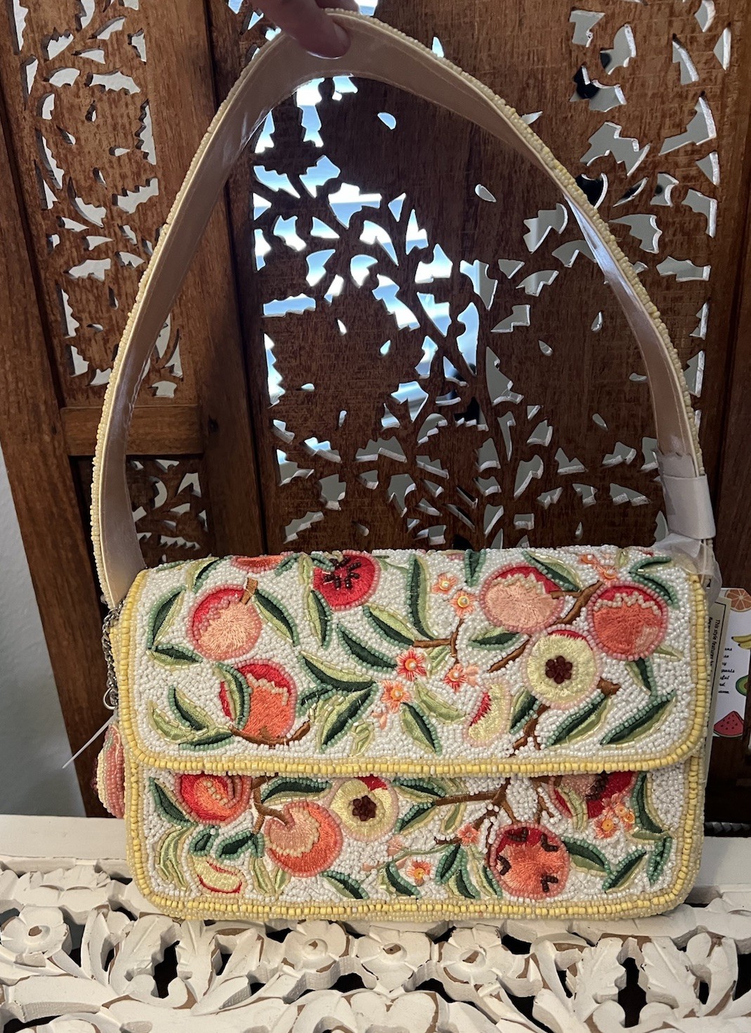 Beaded Bag India Handcrafted Purse Elegant Handcrafted with Charm NEW with Tags