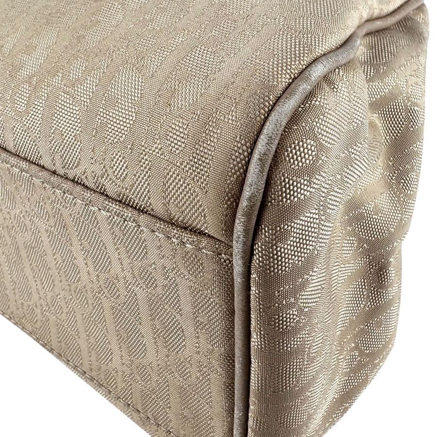 CHRISTIAN DIOR Bag: Nylon Canvas Beige W27H20D11cm w/o accessories;