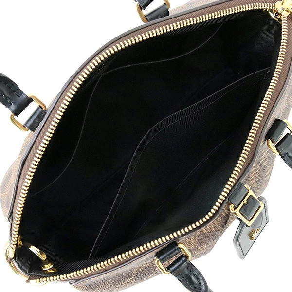 Louis Vuitton Damier N45282 Shoulder Bag Damier Canvas Black Gold Brown #ACB1197