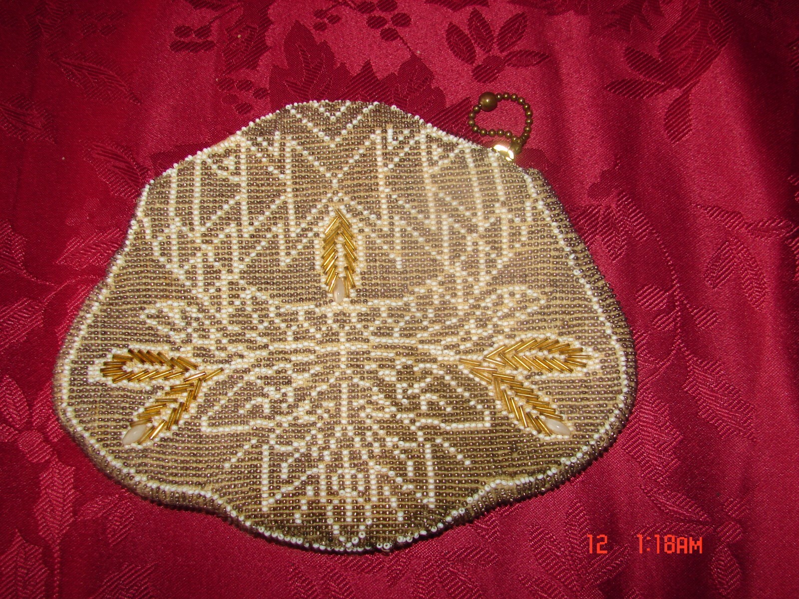 Vintage Beaded Purse w/ Wrist Band – Made in Czechoslovakia – SEE PHOTOS