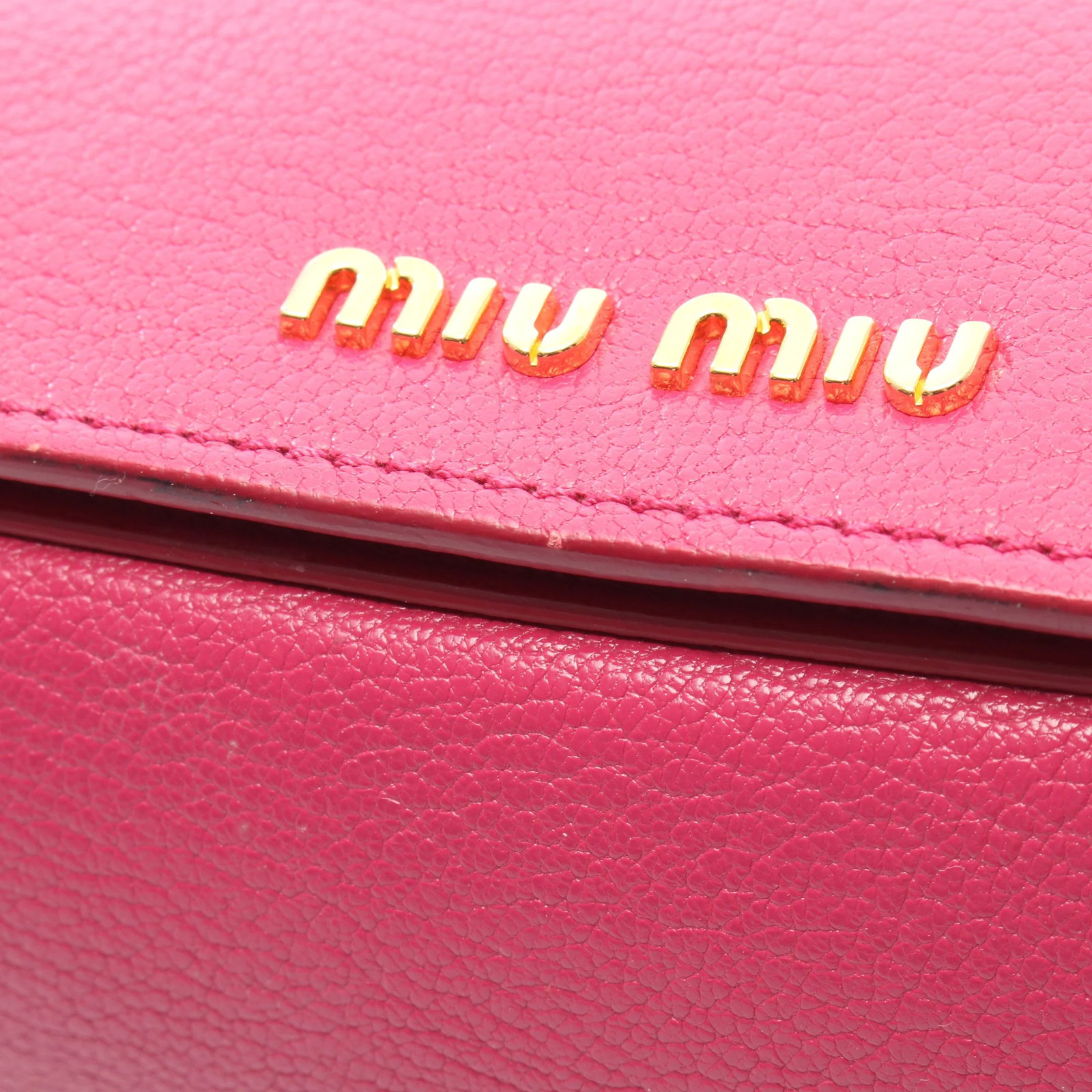 miu miu 2WAY Handbag Purple Leather #RCB5184