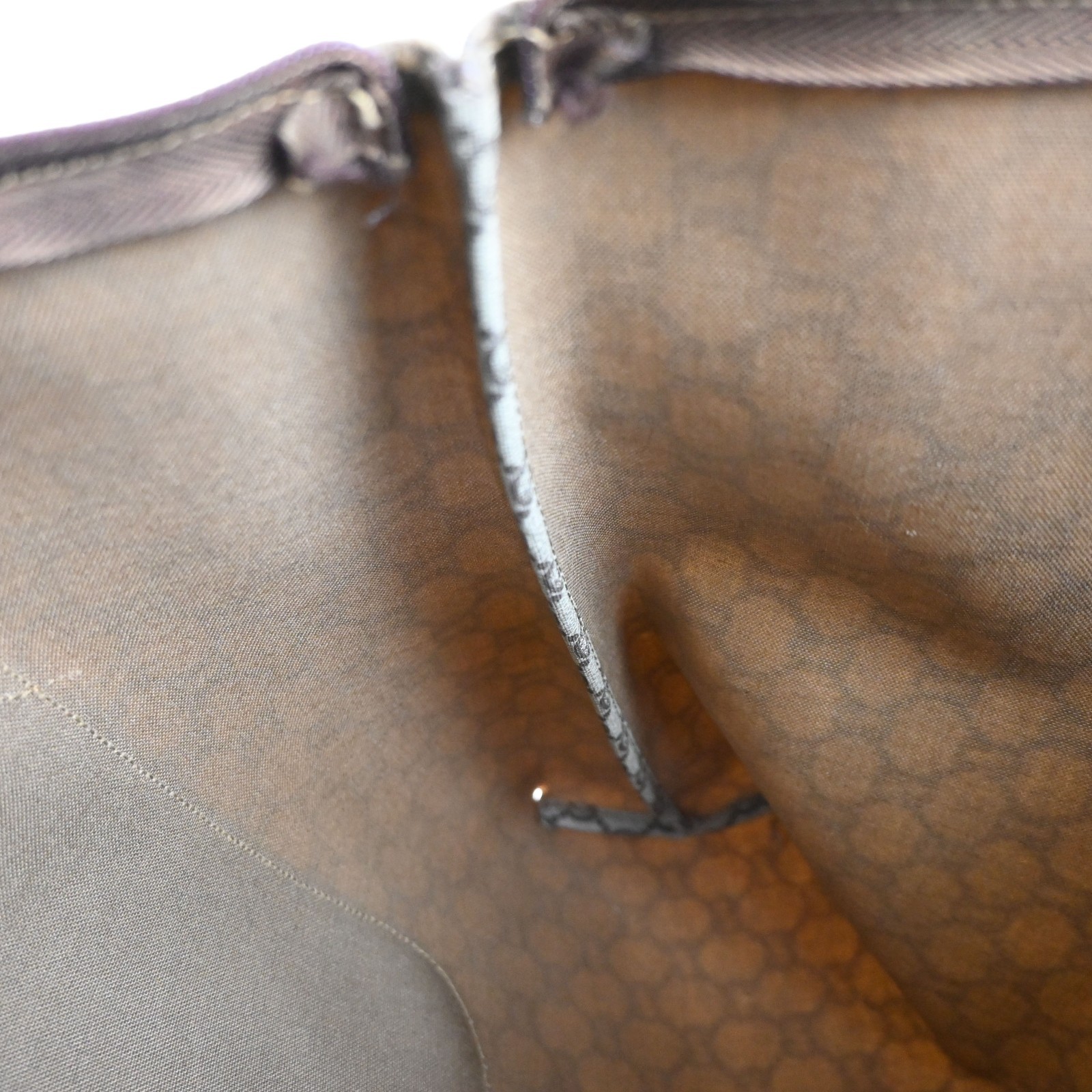 GUCCI PLUS GG Pattern Sherry Shoulder Tote Bag PVC Leather Brown Italy 61KD145