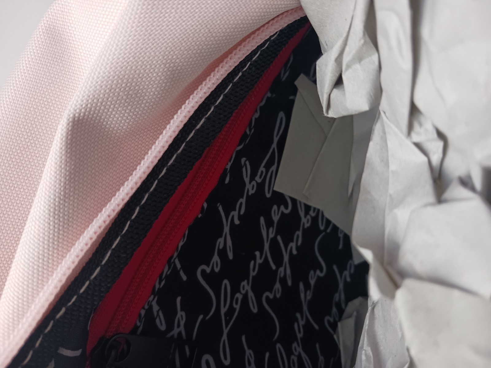 NWT- Karl Lagerfeld Paris Pink Cat Mini Backpack 12.25in Tall Logo Lined