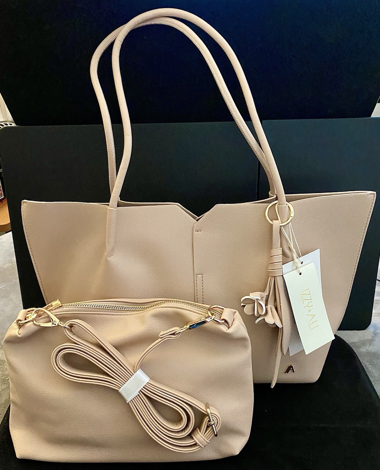 Izzy & Ali Mauve Tote Bag Set