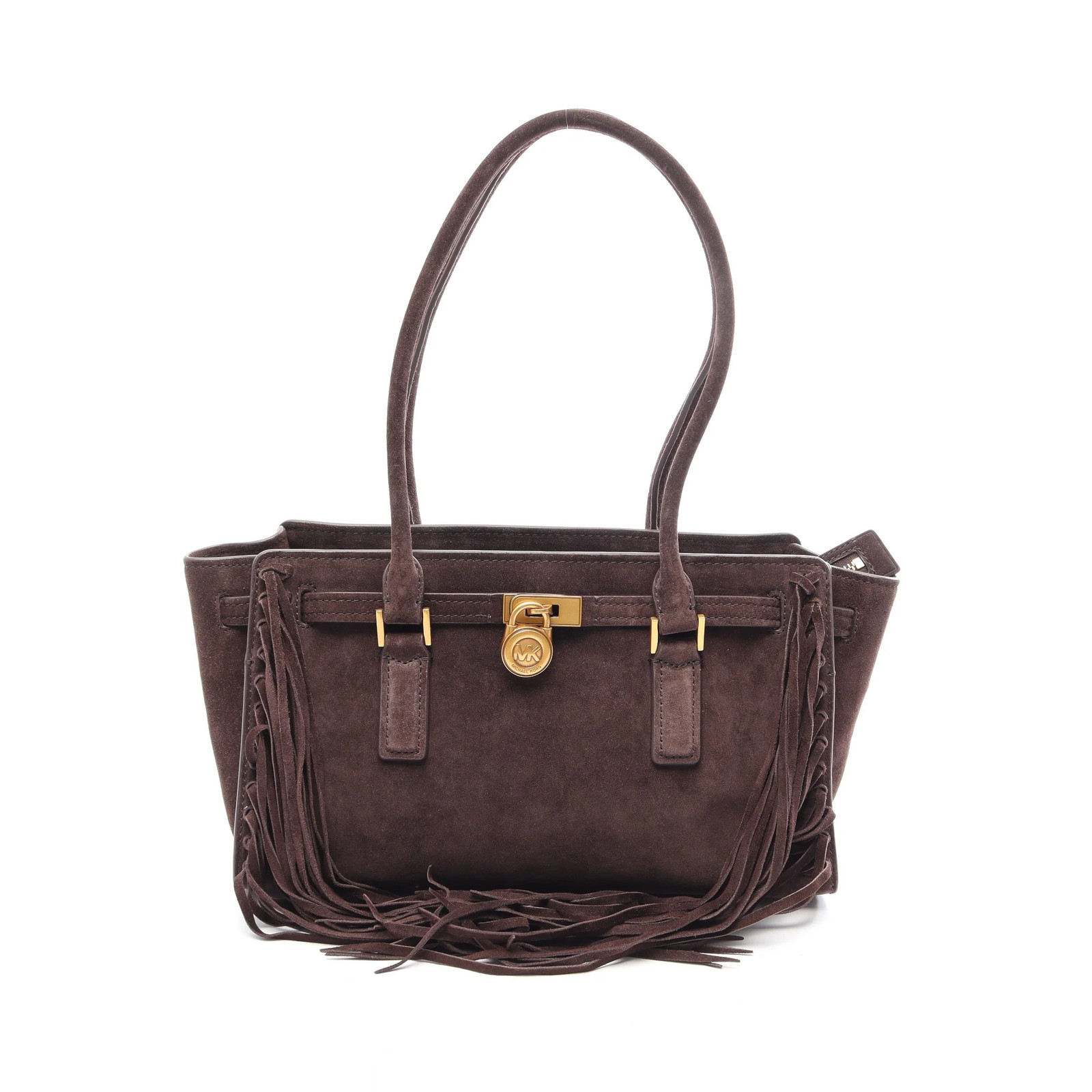 MICHAEL KORS HAMILTON MODERNE EW Shoulder Bag Brown Suede #RCB13422